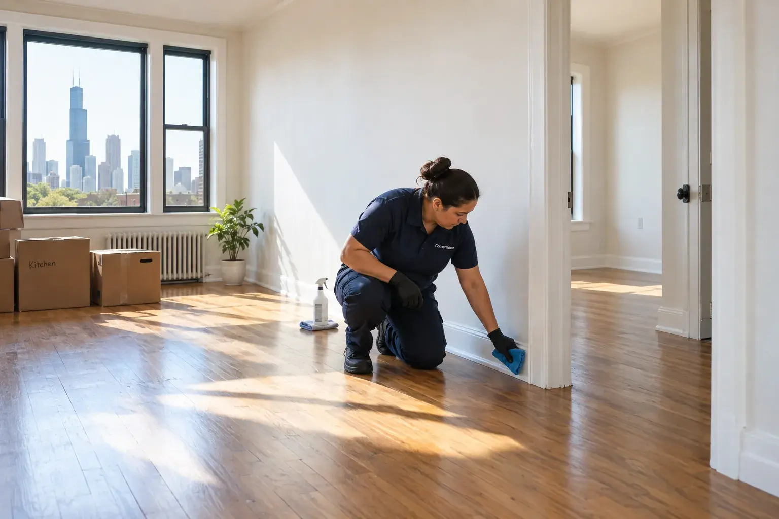 Post-Construction Cleaning in a Chicago residence